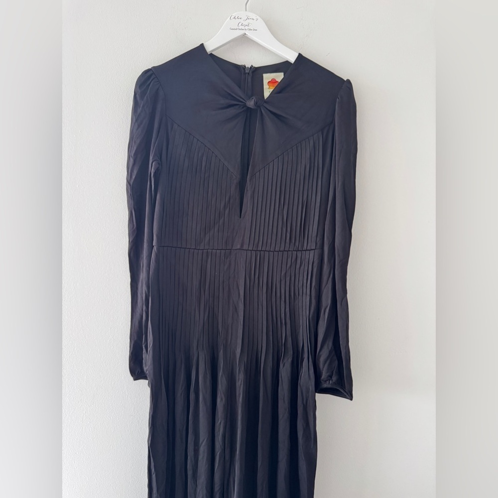 FARM RIO Black Long Sleeve Knot Jumpsuit M - Picture 7 of 9